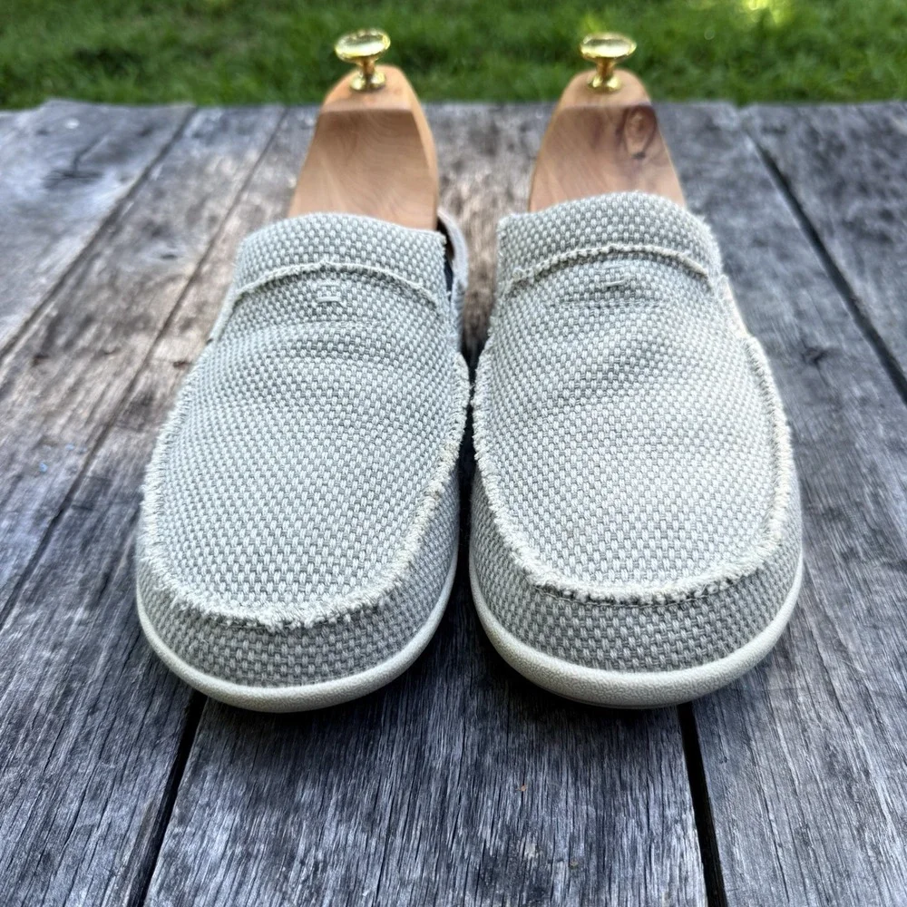 Gecko Man Men's 8.5 Canvas Arch Support‎ Slip On Shoes Slippers Walk Hero Khaki